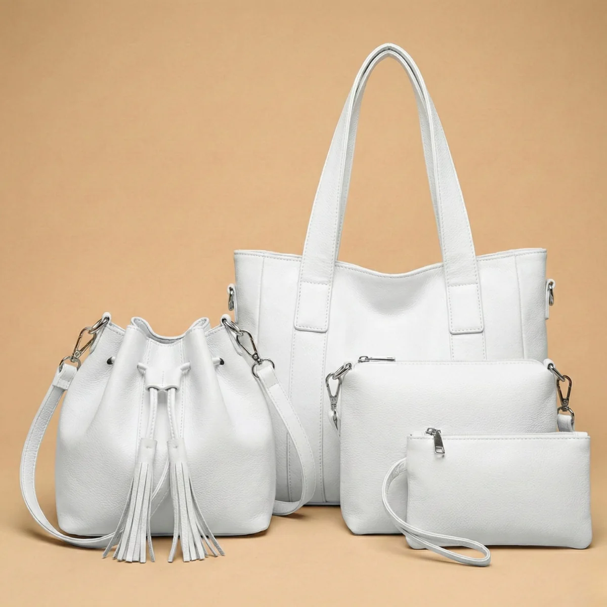 Leve 4 Pague 1: Kit Bolsa Feminina de Couro Legítimo + Brinde Exclusivo - Image 6